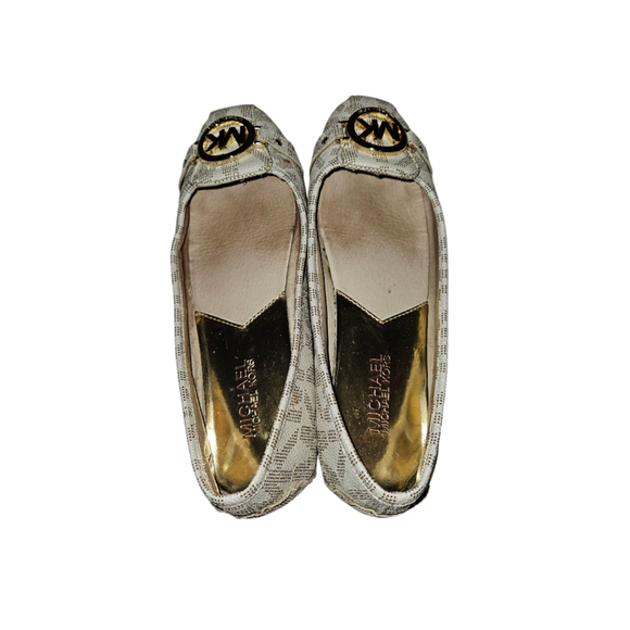 Michael Kors MK Flats Loafers Shoes Women's Size 7.5 Vanilla - Picture 7 of 12